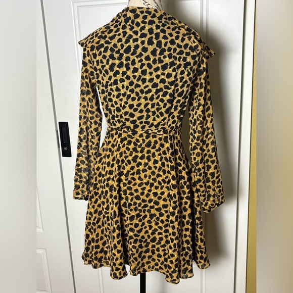 Free people Frenchie leopard print wrap dress cocoa - Picture 4 of 7